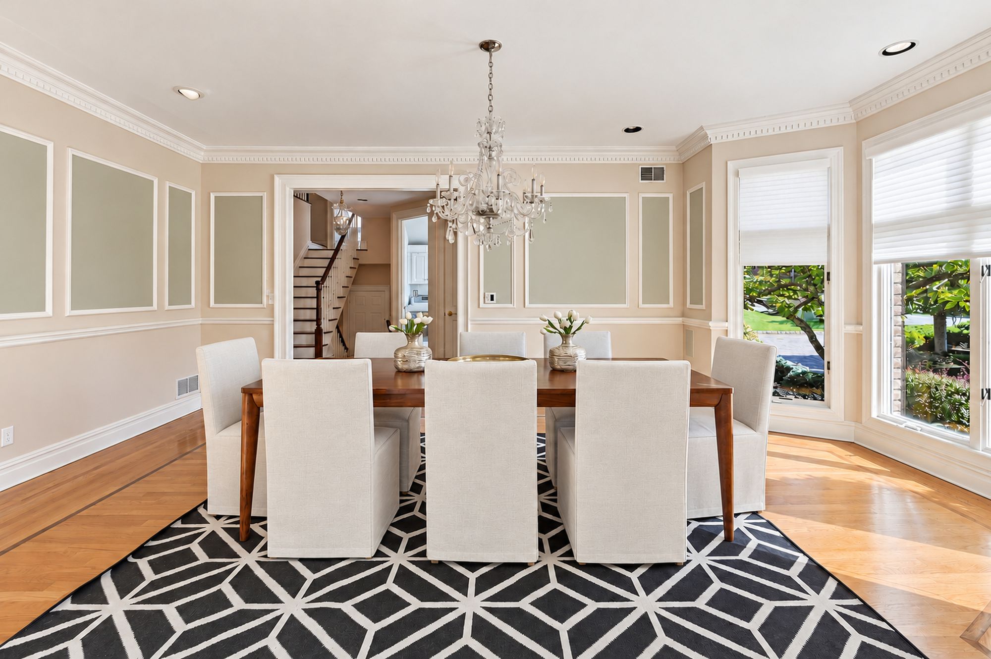 Formal dining room at 54 Burnet Hill Road, Livingston