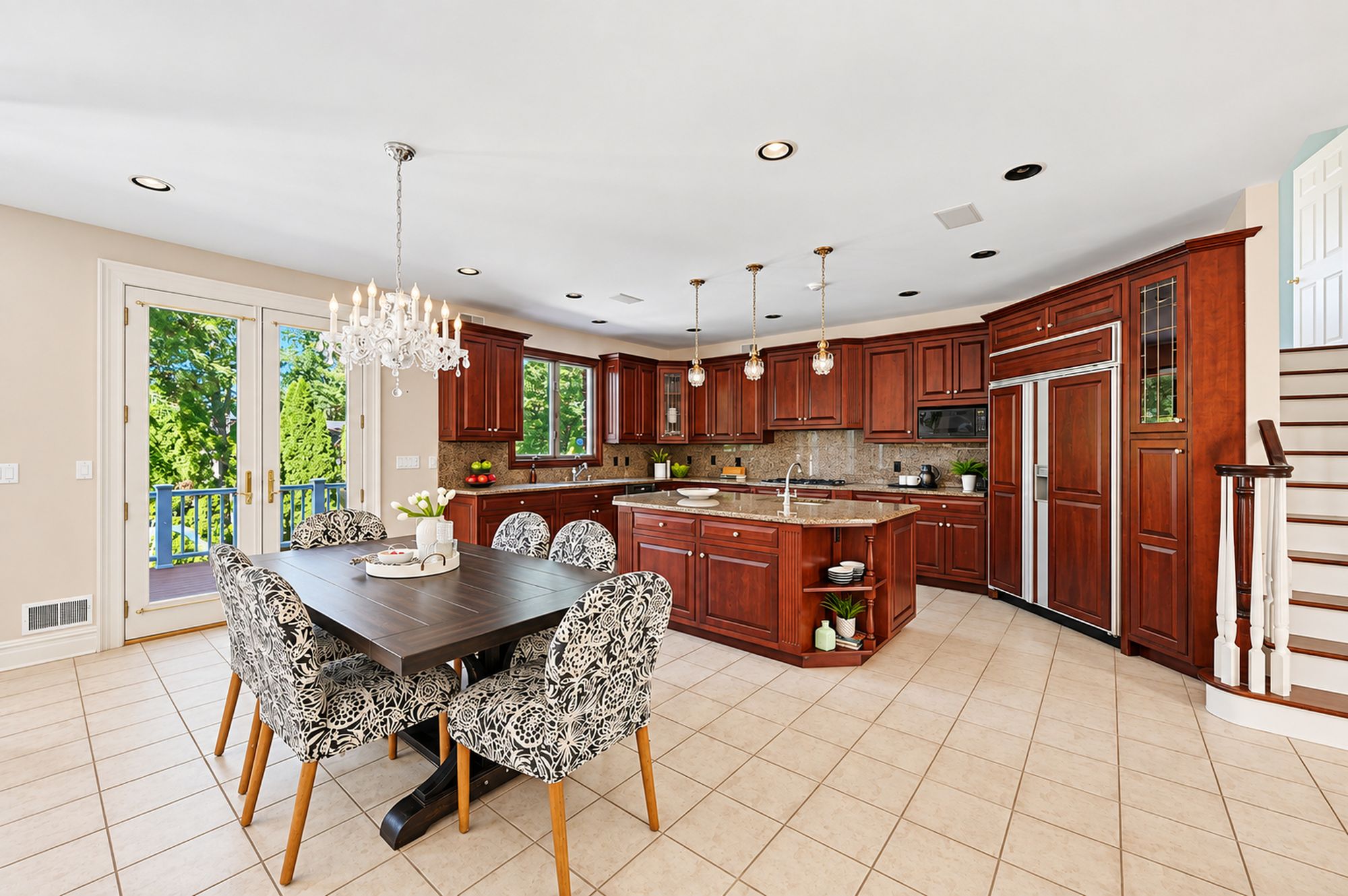 Kitchen and breakfast area at 54 Burnet Hill Road, Livingston