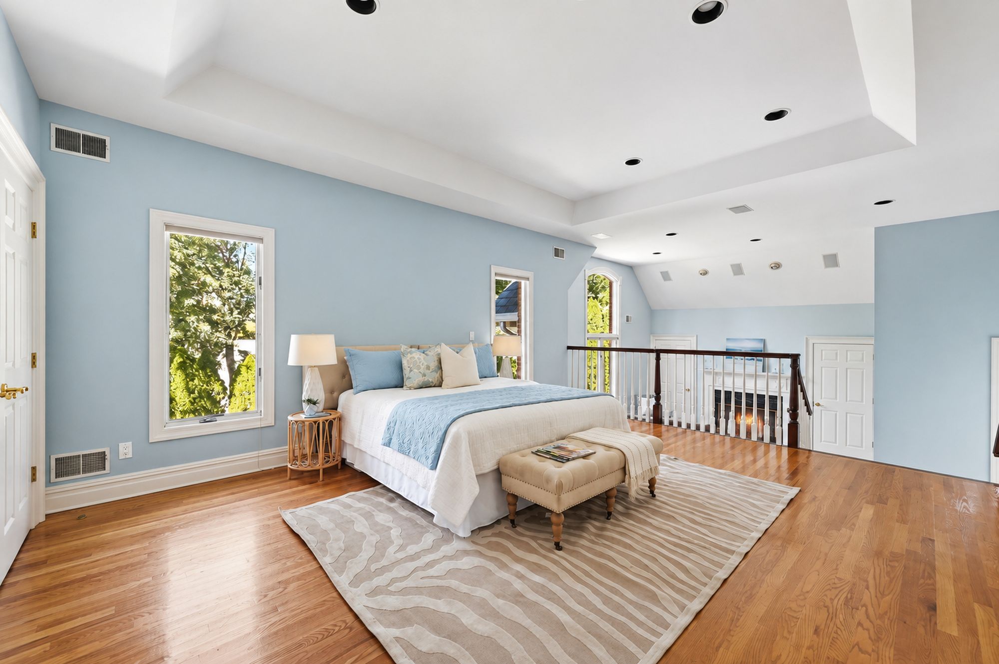 Primary bedroom on the second level at 54 Burnet Hill Road, Livingston